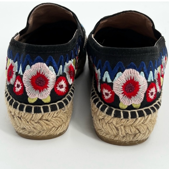 Johnny Was Isaac Embroidered Peacock Espadrilles 37 - Picture 3 of 6
